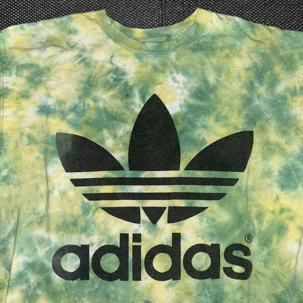Adidas Originals Green Tie Dye Short Sleeve T Shirt Mens Size Medium Rare M